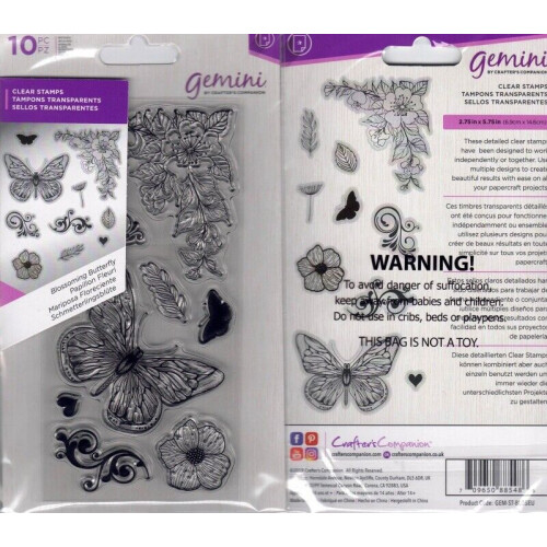 Gemini Clear Stamp - Blossoming Butterfly