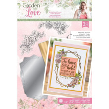 Garden of Love Foil Stamp Die and Stamp Set - Embellished Frame