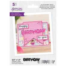 Gemini Stamp & Die Balloon Sentiments - Birthday