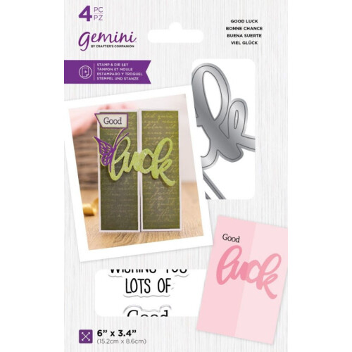 Gemini Gatefold Stamp & Die Set ~ Good Luck