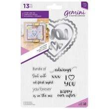 Gemini Shaker Card Stamp and Die Set - Love Always