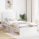 VidaXL vidaXL Bed Frame with Storage and Headboard White 75 x 190 cm 1