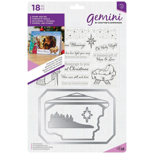 Gemini Photo Frame Stamp and Die ~ Christmas Blessings