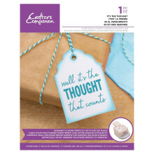 Crafters Companion Sentiment Tag Clear Acrylic Stamp - Its The Thought