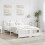 VidaXL vidaXL Bed Frame with Headboard White 150 x 200 cm Engineered Wood 1