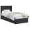 VidaXL vidaXL Bed Frame with Storage and Headboard Black 90 x 190 cm 4