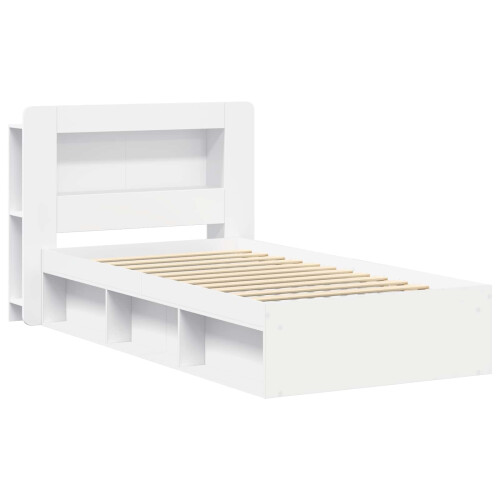VidaXL vidaXL Bed Frame with Storage White 90 x 190 cm Engineered Wood 2