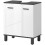 Modern High-Gloss White Under-Sink Cabinet 6