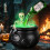 Halloween Decorations Indoor - Cauldron Halloween Decor with Magic Floating Potion Bottles and Diffuser for Spooky A 9