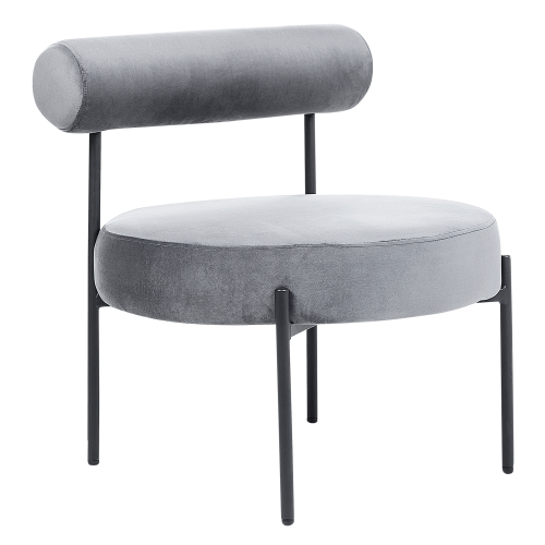 Beliani Armchair ALPHA Velvet Grey