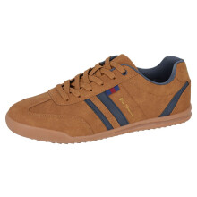 (UK 10, Tan/Navy) Ben Sherman Feedback Men's 6 Eye Leisure Shoe