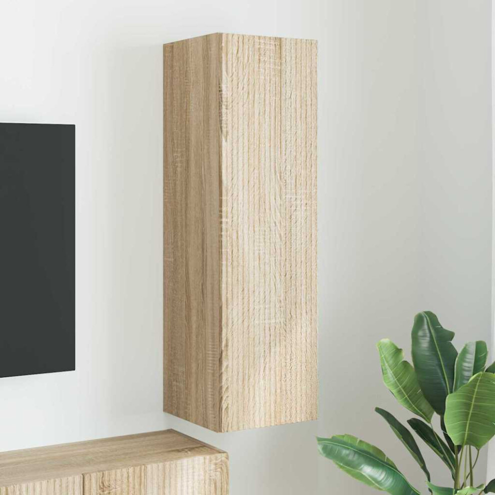 Vidaxl Tv Wall Cabinet Sonoma 30 X 31 X 100 Cm Engineered Wood