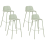 Beliani Set of 4 Bar Chairs MORA Light Green 1