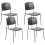 Beliani Set of 4 Dining Chairs ASTORIA Black 1