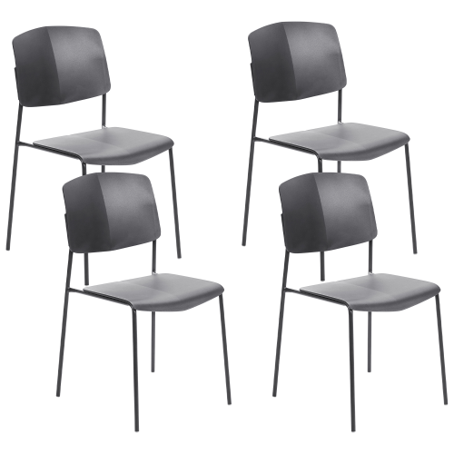 Beliani Set of 4 Dining Chairs ASTORIA Black