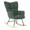 Beliani Rocking Chair OULU Fabric Emerald Green 1