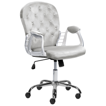 Desk Chair PRINCESS Velvet Light Grey