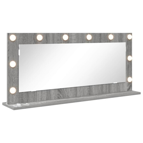 VidaXL vidaXL Vanity Mirror Rectangular Grey Sonoma 100 x 45 x 18 cm 2