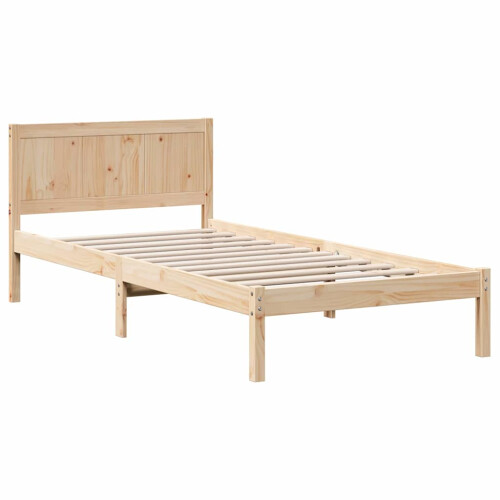 VidaXL vidaXL Bed Frame Brown 80 x 200 cm Solid Pine wood 1