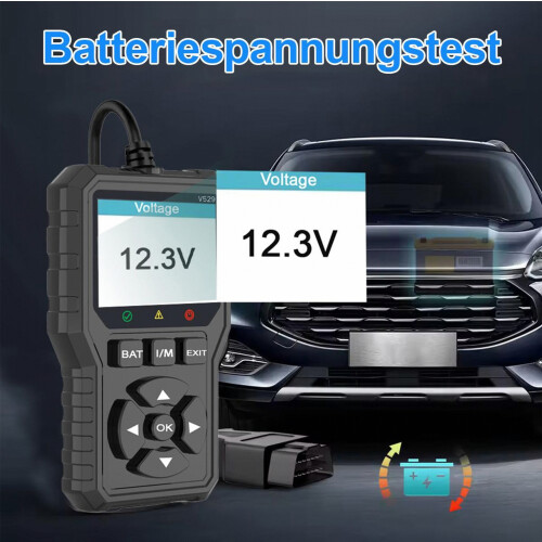 OBD2 Diagnostic Scanner with Live Data Display, Multilingual Code Reader for Engine Check and Vehicle Maintenance 2