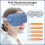 Wireless Heated 3D Sleep Mask, Light Blocking with Vibration, Timer and Rechargeable Battery, Portable for Deep Sleep 4