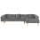 Beliani Corner Sofa Bed 4 Seater VADSO Velvet Grey Left Hand 1
