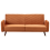 Beliani Sofa Bed 3 Seater SENJA Velvet Orange 1