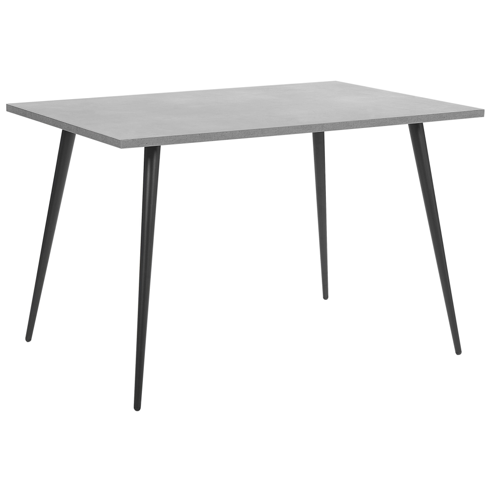 Beliani Dining Table Santiago Grey Concrete Effect 120 Cm 80 Cm