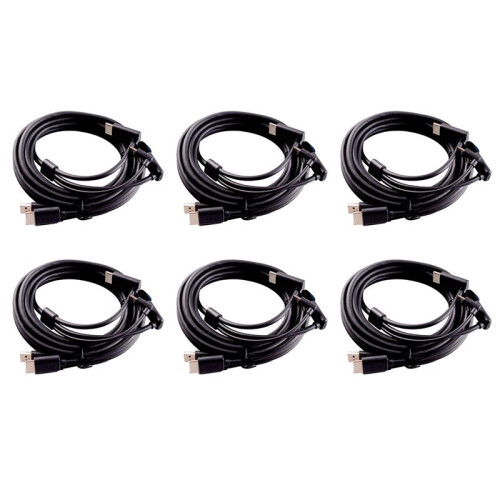 6X for   3-In-1 Accessories Replacement Cable -Compitable 5M, USB, Power VR Games