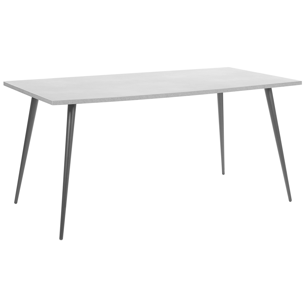 Beliani Dining Table Santiago Grey Concrete Effect 160 Cm 80 Cm