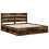VidaXL vidaXL Bed Frame Smoked Oak 180 x 200 cm Solid Pine Wood 4