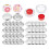 100 Sets Cover Button Kit with Tools,Fabric Button Making Kit,Fabric Cloth Covered Flat Back Buttons Maker,B 1