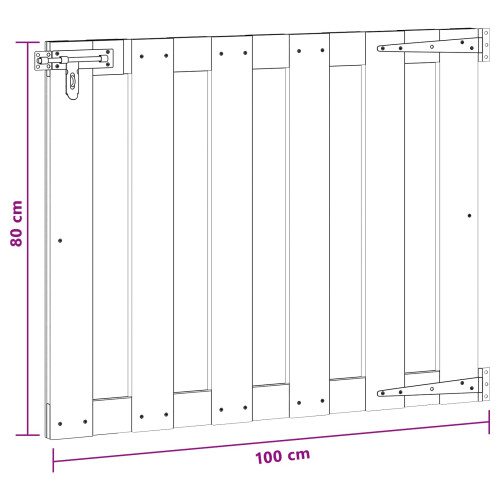 VidaXL vidaXL Gartentor 100 x 80 cm WPC und Aluminium Braun 2