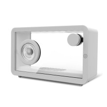 Altoparlante Portatile Colorato RGB Semplice da Tavolo Piccolo Altoparlante LED Atmosfera Luce Trasparente Bianco