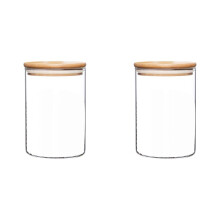 2X VorratsbehäLter Aus Glas mit Deckel, GroßE Vorratsdosen Aus Glas für Kaffee, Bar, Tee, Zucker (27 FL OZ)