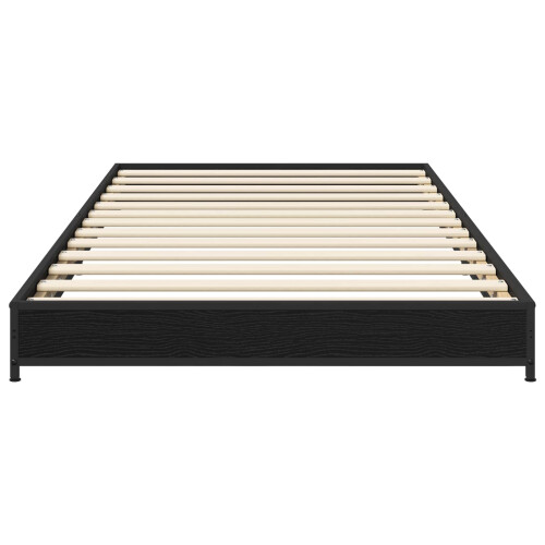 VidaXL vidaXL Bed Frame Black Oak 80 x 200 cm Engineered Wood 2