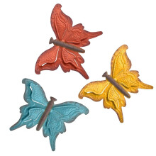 Décor Mural Papillon Tridimensionnel en Métal, Sculpture Murale D'Art Papillon, Décoration Murale Papillon pour Murs Intérieurs de la Maison
