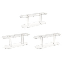 3 Pcs Acrylique 4 Trous Double Couche Support de Cornet de CrèMe GlacéE