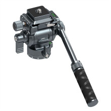 F38 Quick Release Fluid Video Pan-Tilt 360Panoramic Gimbal Pan-Tilt Tilt 145 with Detachable Handle for Tripod Filming