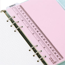 8Pack Plastic Measuring Ruler Quick Page Finder Page Pouch PVC Bookmark Ruler for 6-Hole Binder Notebook(A5 )
