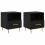 VidaXL vidaXL Bedside Table 2 pcs Black 40 x 35 x 47.5 cm Engineered Wood 2