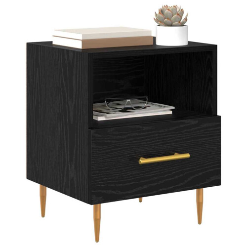 VidaXL vidaXL Bedside Table 2 pcs Black 40 x 35 x 47.5 cm Engineered Wood 2