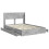 VidaXL vidaXL Bed Frame with Storage and Headboard Concrete Grey 150 x 200 cm 5