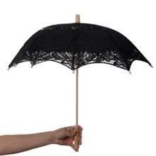 Extra Grote, Handgemaakte Decoratieve Paraplu voor Westerse Podiumoptredens, Zwart