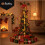 Foldable 6ft Artificial Christmas Tree with Decorations 4