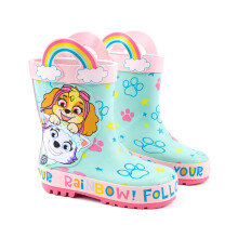 (6 UK Child) Paw Patrol Wellington Boots with Handles (Girls Multicoloured)