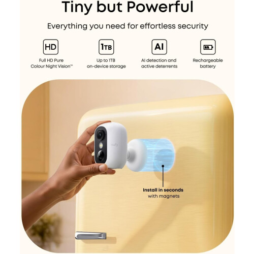 Eufy eufy Security eufyCam C35 4 Pack with HomeBase Mini Wireless Indoor/Outdoor IP67 1