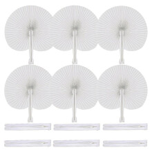 12PCS Paper Fans,Foldable Handheld Fans for Women,Wedding Folding Hand Fan for Bridal Guest Church Party Favors DIY