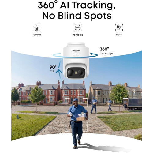 Eufy eufy Security eufyCam C37 4-Cam Kit, 2K Solar Cameras and HomeBase Mini 1