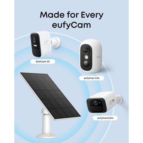 Eufy eufy Solar Panel (3W), Compatible with eufyCams IP65 Outdoor 3W Solar Panel 2